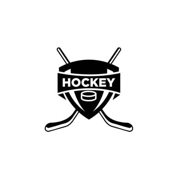 Premium Hockey Club Team Vektor Schwarz Logo Design Vorlage Isoliert — Stockvektor