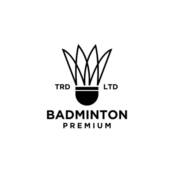 Premium Badminton Shuttlecock Vector Icon Design Sport Logo Badminton Championship — Stock Vector