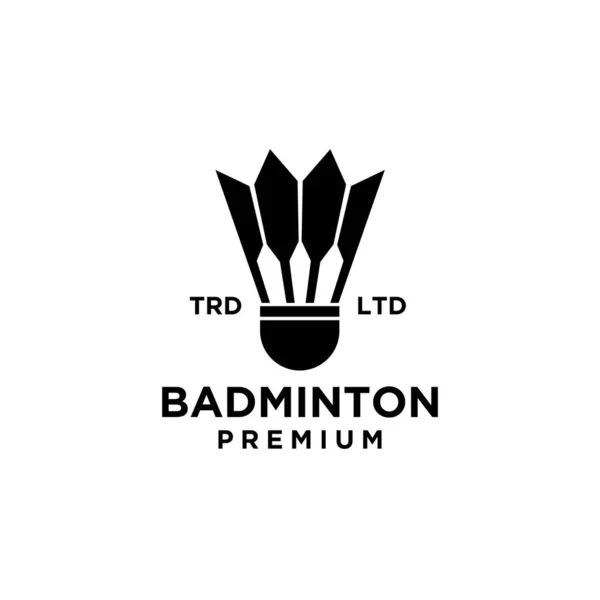 Premium Badminton Shuttlecock Vector Icoon Ontwerp Voor Sport Logo Badminton — Stockvector