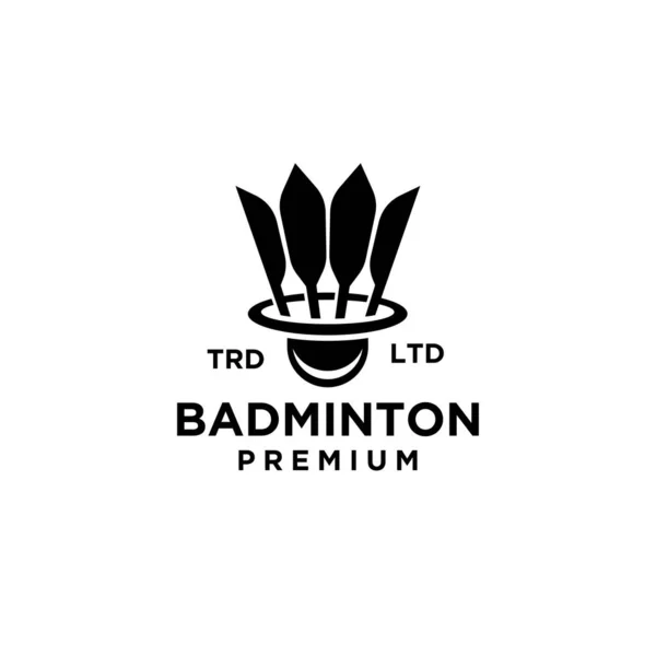 Premium Badminton Shuttlecock Vecteur Icône Design Pour Logo Sport Badminton — Image vectorielle