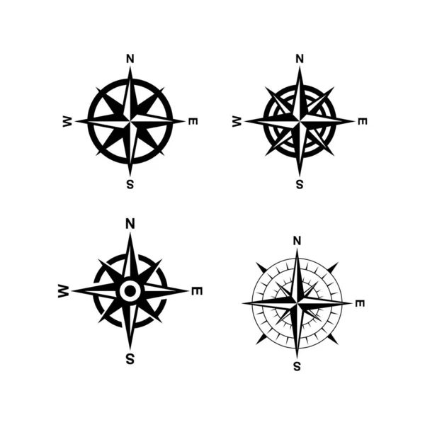 特级指南针矢量黑色标志图标设计 — 图库矢量图片