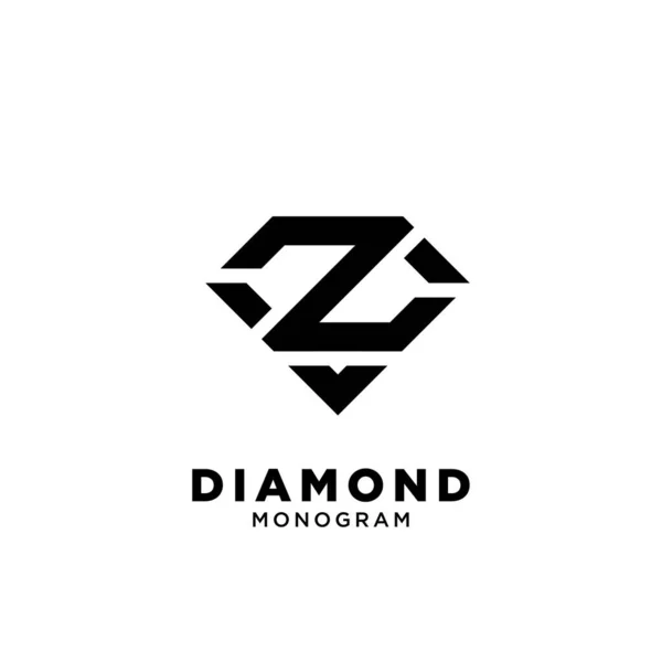 Litera Diament Kształt Wektor Czarny Logo Ikona Projekt Odizolowane Białe — Wektor stockowy