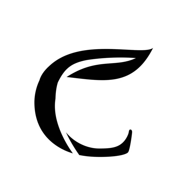 大写字母C页字体矢量图标设计孤立的白色背景 — 图库矢量图片