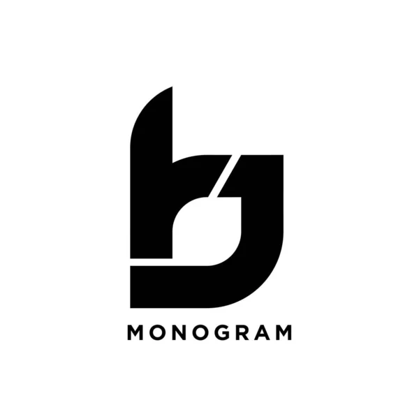 Monogram Hoofdletter Een Initiaal Vector Zwart Logo Plat Ontwerp — Stockvector