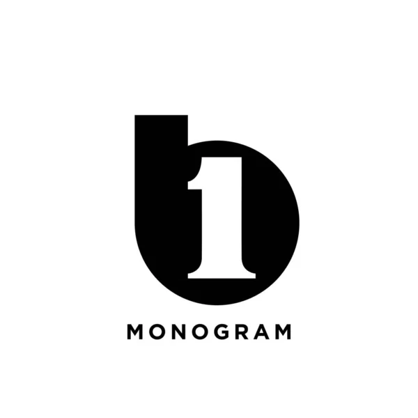 Monogram Hoofdletter Een Initiaal Vector Zwart Logo Plat Ontwerp — Stockvector