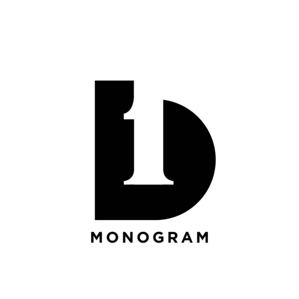 Monogram Hoofdletter Een Initiaal Vector Zwart Logo Plat Ontwerp — Stockvector