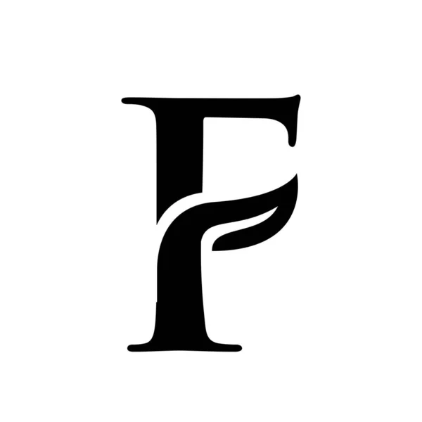 Letra Folha Fonte Vetor Logotipo Ícone Design Isolado Fundo Branco —  Vetores de Stock