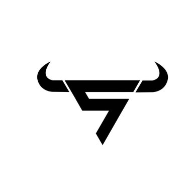 Soyut harf S üçgeni baş siyah logo izole edilmiş beyaz arkaplan