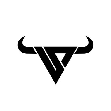 Soyut harf S üçgeni baş siyah logo izole edilmiş beyaz arkaplan