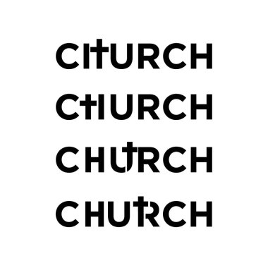 Koleksiyon ilk harf logosunu çapraz simge basit illüstrasyon vektör tasarımı izole edilmiş beyaz arkaplan ile ayarla