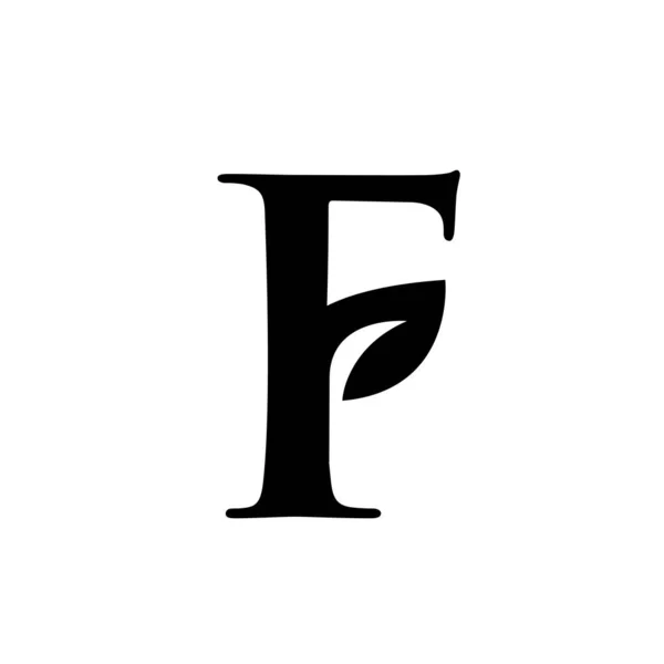Letra Folha Fonte Vetor Logotipo Ícone Design Isolado Fundo Branco —  Vetores de Stock