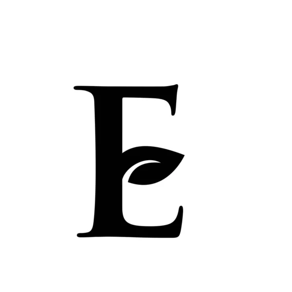 Hoofdletter Blad Lettertype Vector Logo Icoon Ontwerp Geïsoleerde Witte Achtergrond — Stockvector