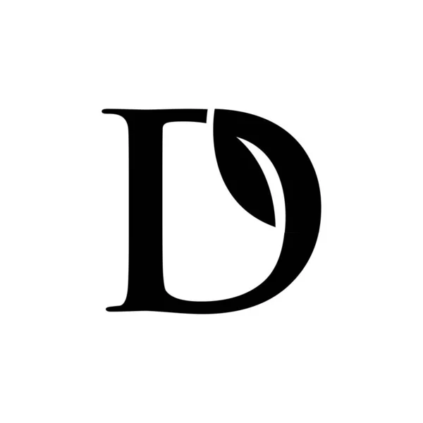 Заглавная Буква Лист Шрифта Вектор Логотип Дизайн Иконки Изолированный Белый — стоковый вектор