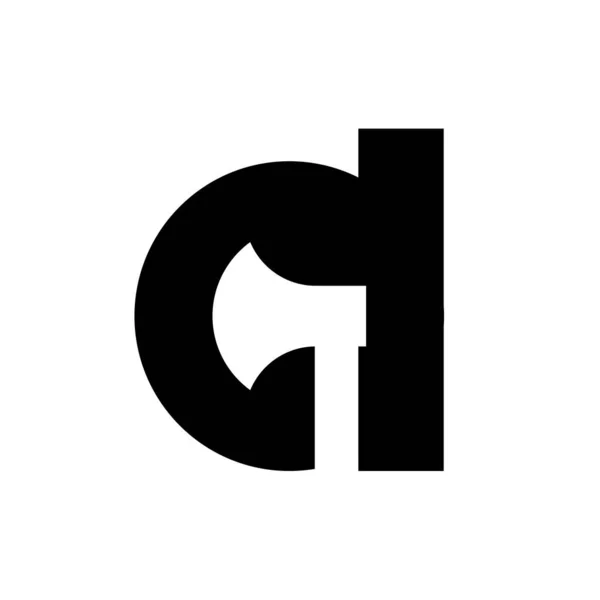 Літера Сокирою Початковий Чорний Логотип Концепції Шаблон Векторна Ілюстрація Дизайн — стоковий вектор