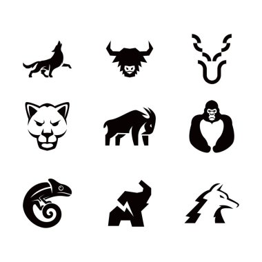 Uluyan bir kurttan görkemli bir gorile kadar her biri modern minimalist tarzda yapılmış gösterişli hayvan siluetlerinden oluşan bir koleksiyon. Bu grafikler tasarımcılara markalaşma, logolar ve dijital sanat projeleri için çok yönlü bir kaynak sunuyor.