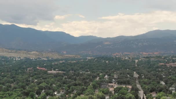 Aerial View Town Valley — Stock Video