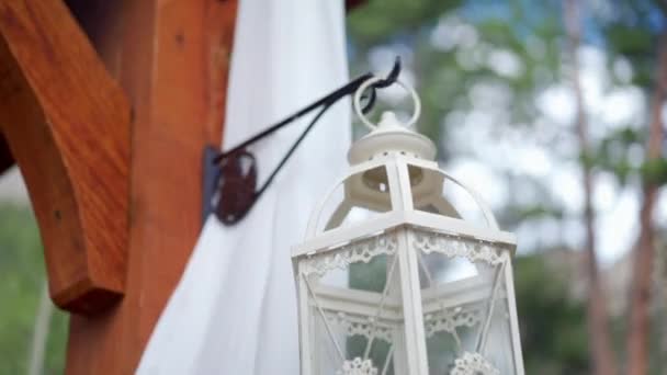 Close Outdoor Lantern — Stock Video