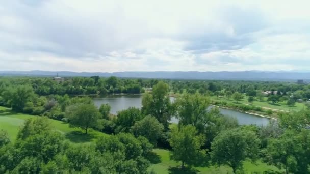 Aerial View Lake Forest — Stock Video
