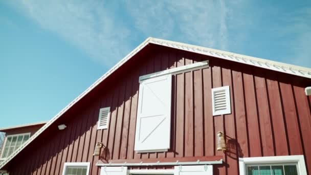 MS Medium shot of barn roof — Stock Footage Medium Shot Barn Roof Royalty Free Stock Footage