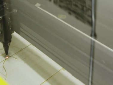 CNC, Nottingham, Nottinghamshire, İngiltere 'de çalışan CU yakın çekim.