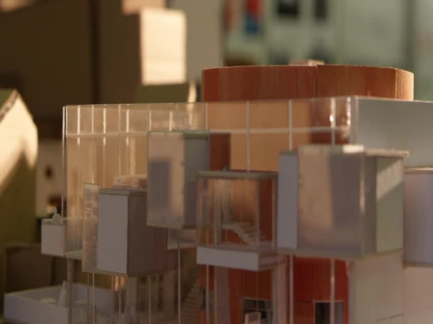 Group Model House Made Paper Nottingham Nottinghamshire — стокове відео