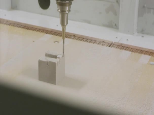 Cnc Pieza Corte Máquina Madera Nottingham Inglaterra Reino Unido — Vídeo de stock