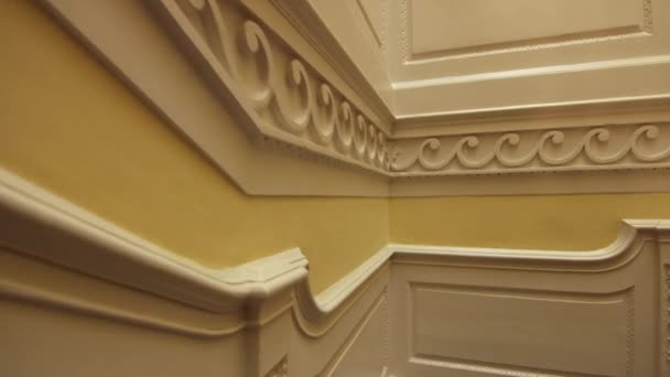Tsカメラ 英国ノッティンガムの邸宅階段を下って移動 — ストック動画