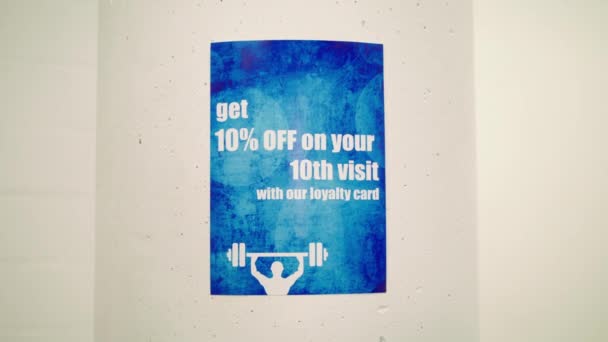 Blue Gym Loyalty Card Nottingham Nottinghamshire Reino Unido — Vídeo de Stock