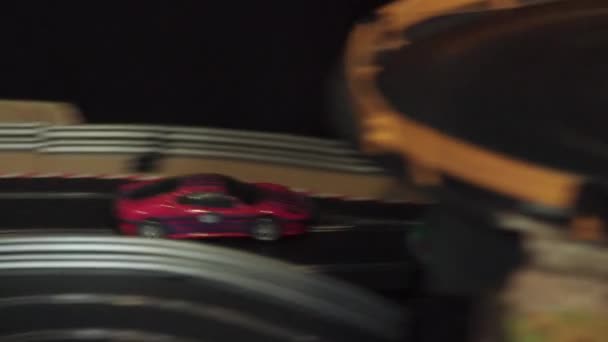 Camera Слідує Ігровими Автомобілями Треку Ноттінгем Англія Велика Британія — стокове відео