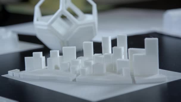 Vit Miniatyr Arkitektonisk Modell Nottingham Nottinghamshire Storbritannien — Stockvideo