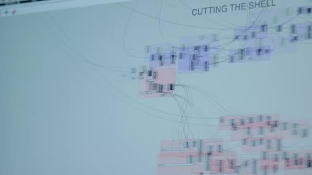 Cad Programma Computerscherm Nottingham Nottinghamshire Verenigd Koninkrijk — Stockvideo