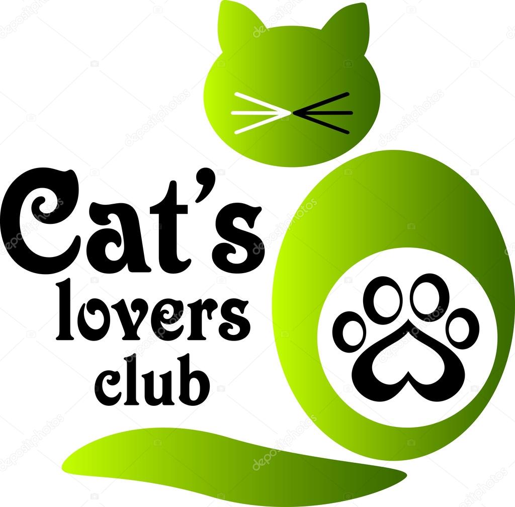 Logo for Cat's lovers club. — Stock Vector © vzphoto 77136593