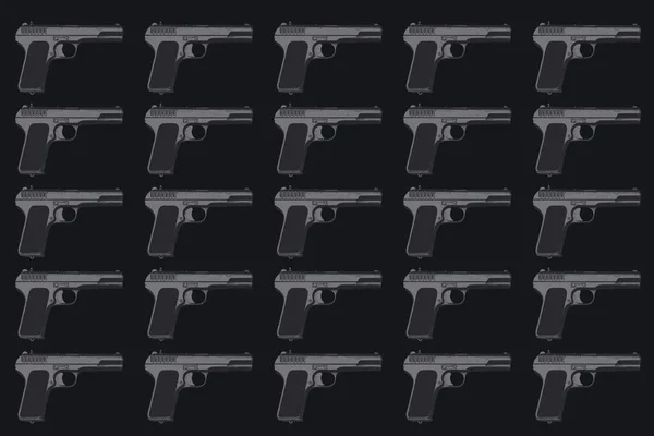 Pattern of WWII German army handgun on dark grey background — Stock Photo, Image