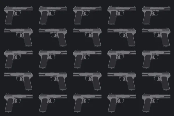 Pattern of WWII German army handgun on dark grey background — Stock Photo, Image