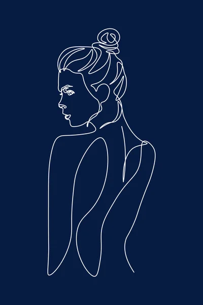 Continuous line, drawing of set faces and hairstyle, fashion concept, woman beauty minimalist,  illustration for t-shirt, slogan design print graphics style