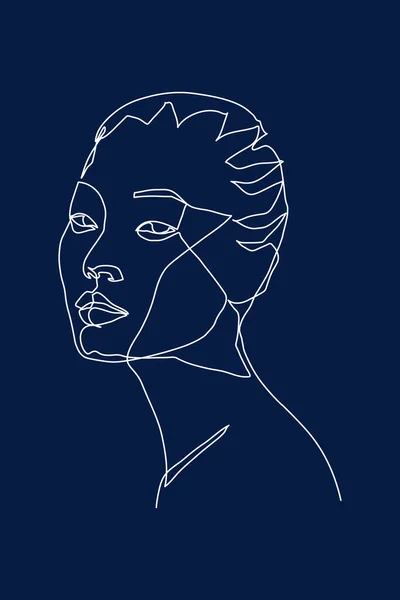 Continuous line, drawing of set faces and hairstyle, fashion concept, woman beauty minimalist,  illustration for t-shirt, slogan design print graphics style