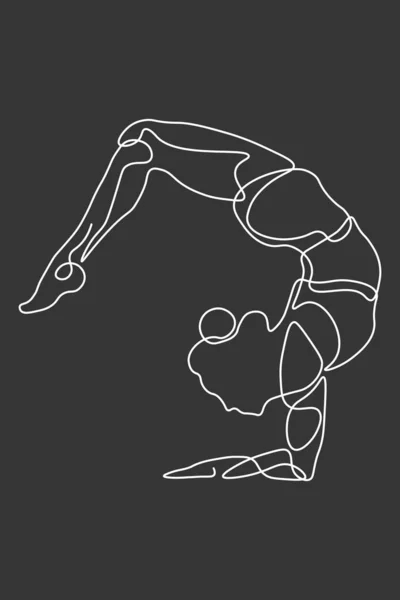 Sürekli Kadın Fitness Yoga Konsepti Çizimi Sağlık Illüstrasyonu — Stok fotoğraf