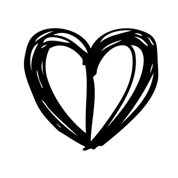 Безперервні Лінії Веселі Каракулі Серця Колекції Значків Рука Намальована День — стоковий вектор