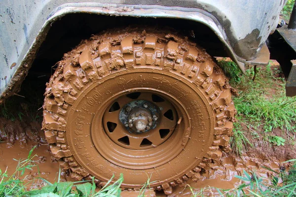 Carro Muito Sujo Barro — Fotografia de Stock