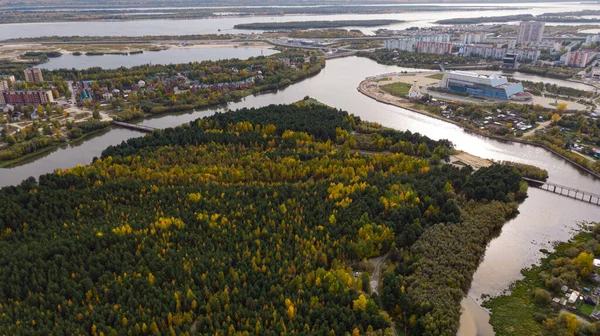 Zielony Park Centrum Miasta — Zdjęcie stockowe