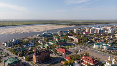 Şehir caddelerinin yukarıdan görünüşü