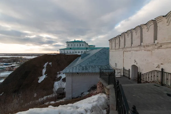 Paredes Kremlin Branco — Fotografia de Stock