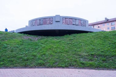 Petrozavodsk 'taki anıt ve sonsuz ateş