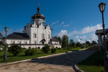 white monastery on the island