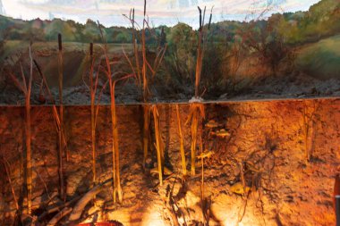 bitkiler ve su ile yapay fauna