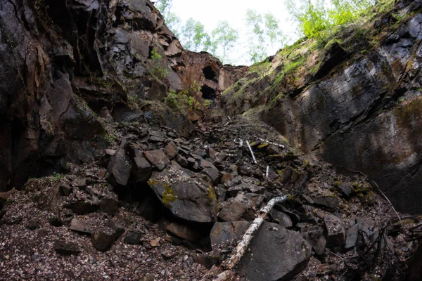 Eingestürzte Minen Boden — Stockfoto