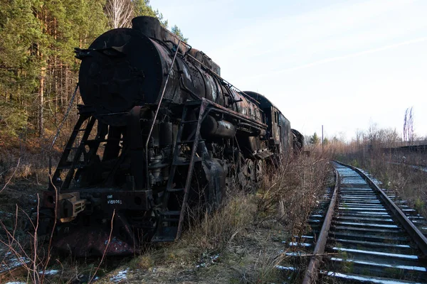 Hauptwagen Einer Alten Dampflokomotive — Stockfoto