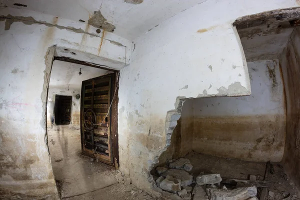 concrete underground tunnels in the shelter