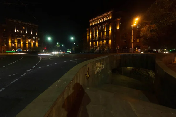 Vista Ciudad Nocturna Ereván — Foto de Stock