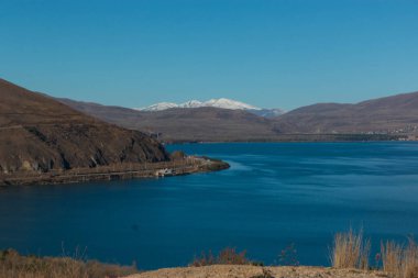 Lake Sevan with mountain views